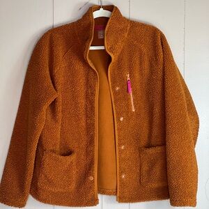 St. John's Bay Women's Snap Front Midweight Sherpa Jacket - M